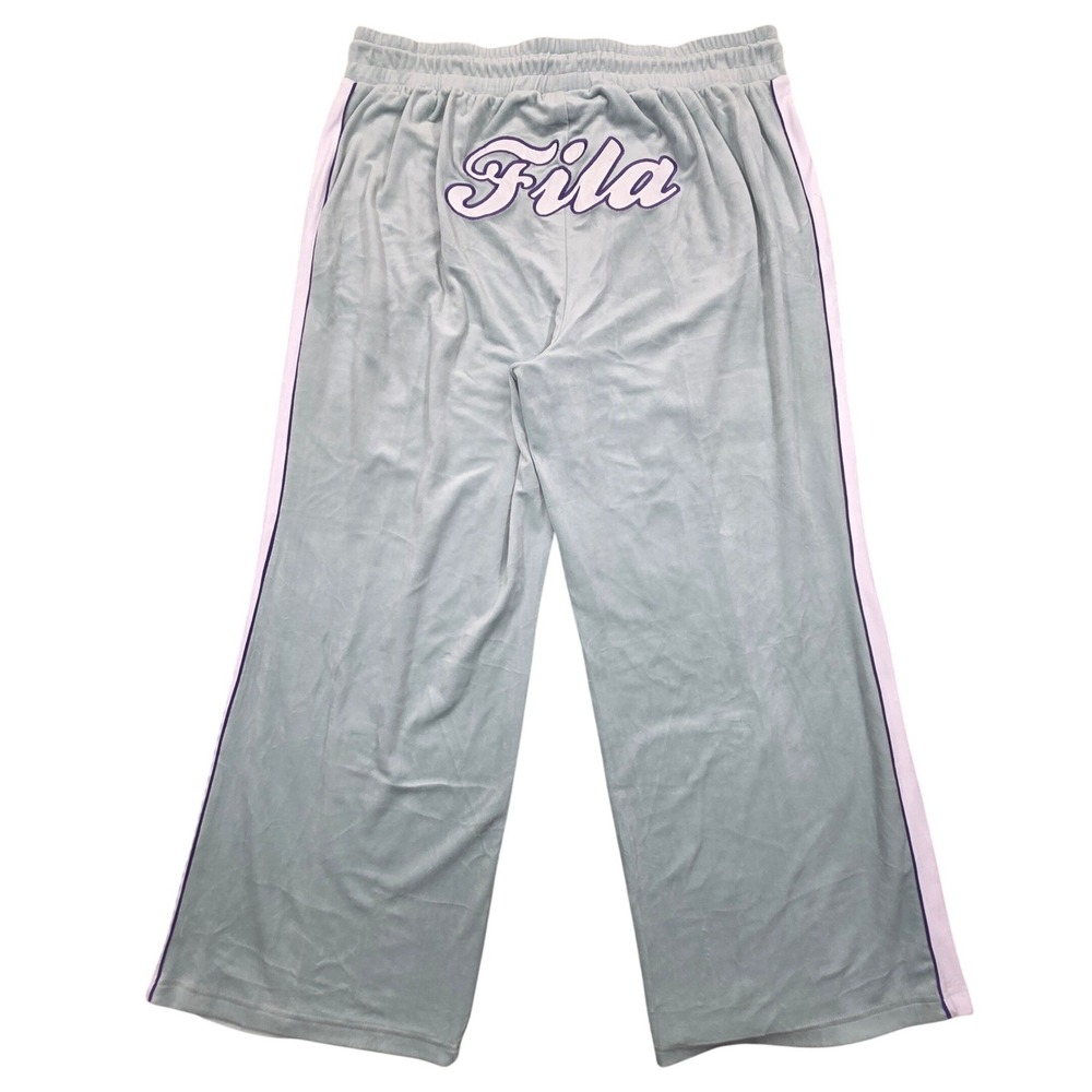 NWT Fila Valery Track Pant Plus Size 2X Sage Green Wide Leg Side Stripe LX23D124 - Picture 4 of 12